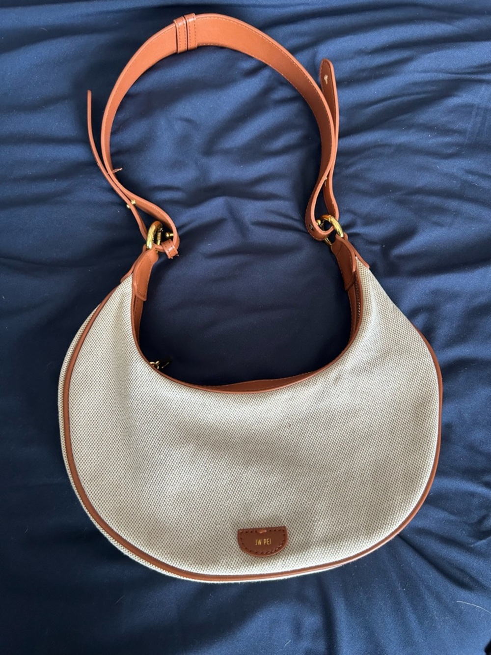 JW PEI Brown and Cream Handbag Boho Shoulder Purse EUC - Picture 5 of 11